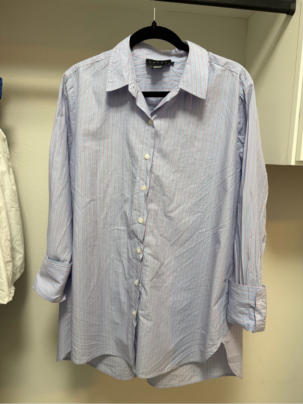 Hatch Women's Light Blue Button-Down Shirt (Maternity)